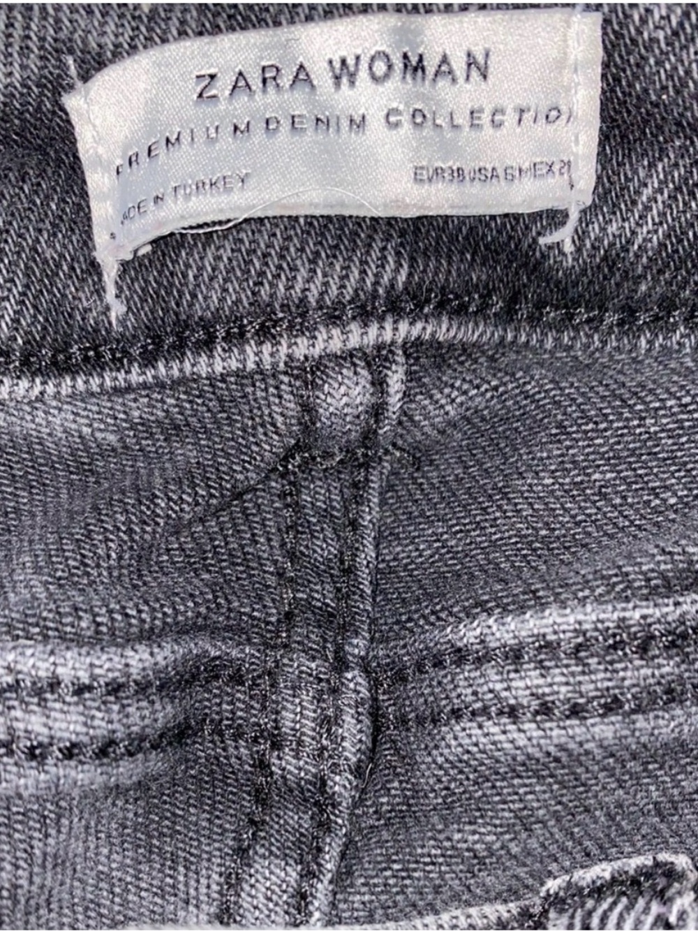 Zara Super Skinny Stretch Women Black Denim Jeans Size 6 Casual Everyday